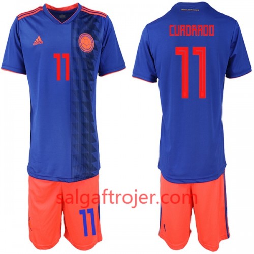 Colombia Fodboldtrøjer Cuadrado 11 Børn Udebanesæt VM 2018 Colombia Fodboldtrøjer Cuadrado 11 Børn Udebanesæt VM 2018